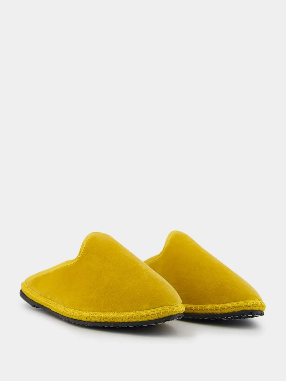 DandyCotton Velvet Yellow Slippers Soft Loafers