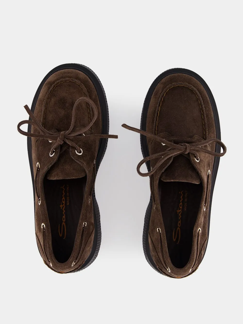 Dark Brown Billie Suede Platform Loafers Gommino Loafers