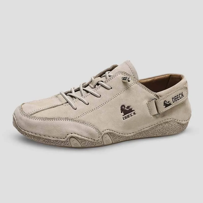 Embellished Shoes Flat Dbeck UrbanChic: Vintage Leather Velcro Casual Shoes For Leisure And Everyday