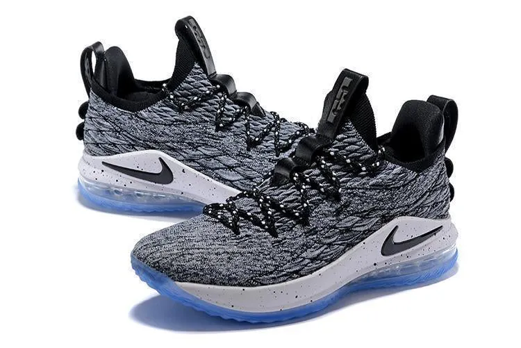 Nike Lebron XV 15 Low EP Grey Black White Men Shoes !!! CYBER MONDAY SALE !!! Asics Tennis Shoes Size