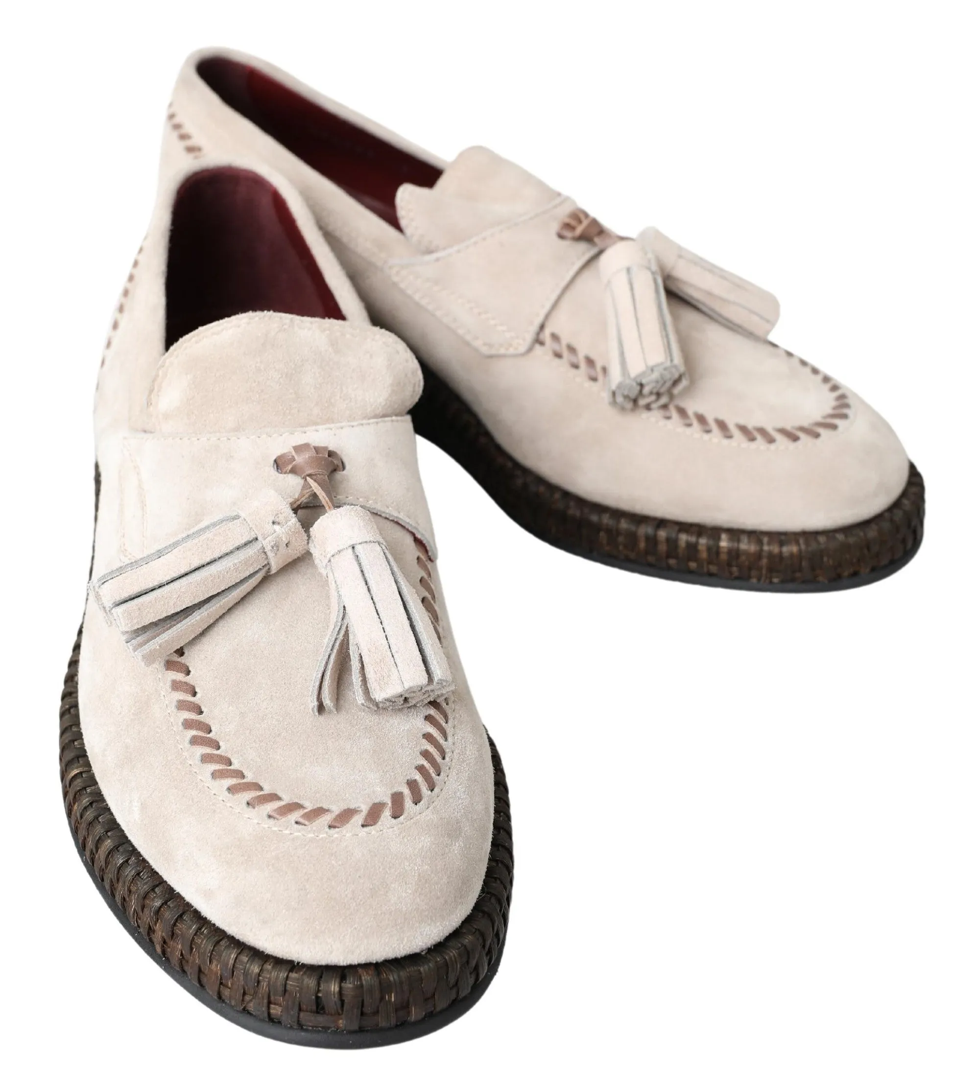 Riomar Loafers Dolce & Gabbana Elegant Ivory Leather Espadrilles