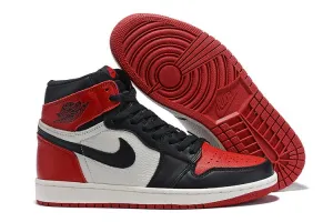 Nike Air Jordan 1 Retro High OG 'Bred Toe' Red White Black Sneaker Shoes Sale Men Size 7-12 Best Asics Running Shoes Review