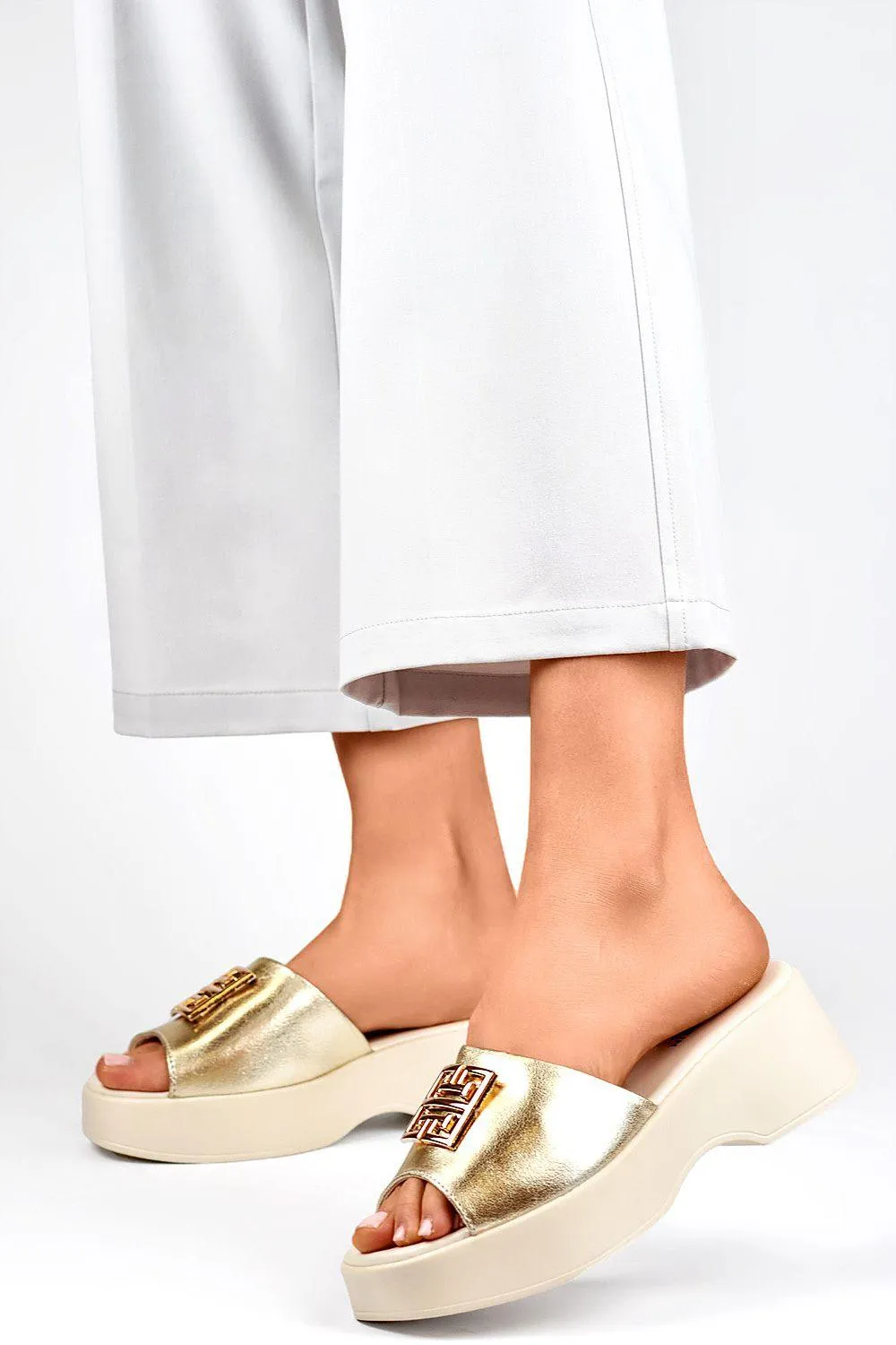 Square Toe Flip Flop Chic Summer Leather Flip-flops