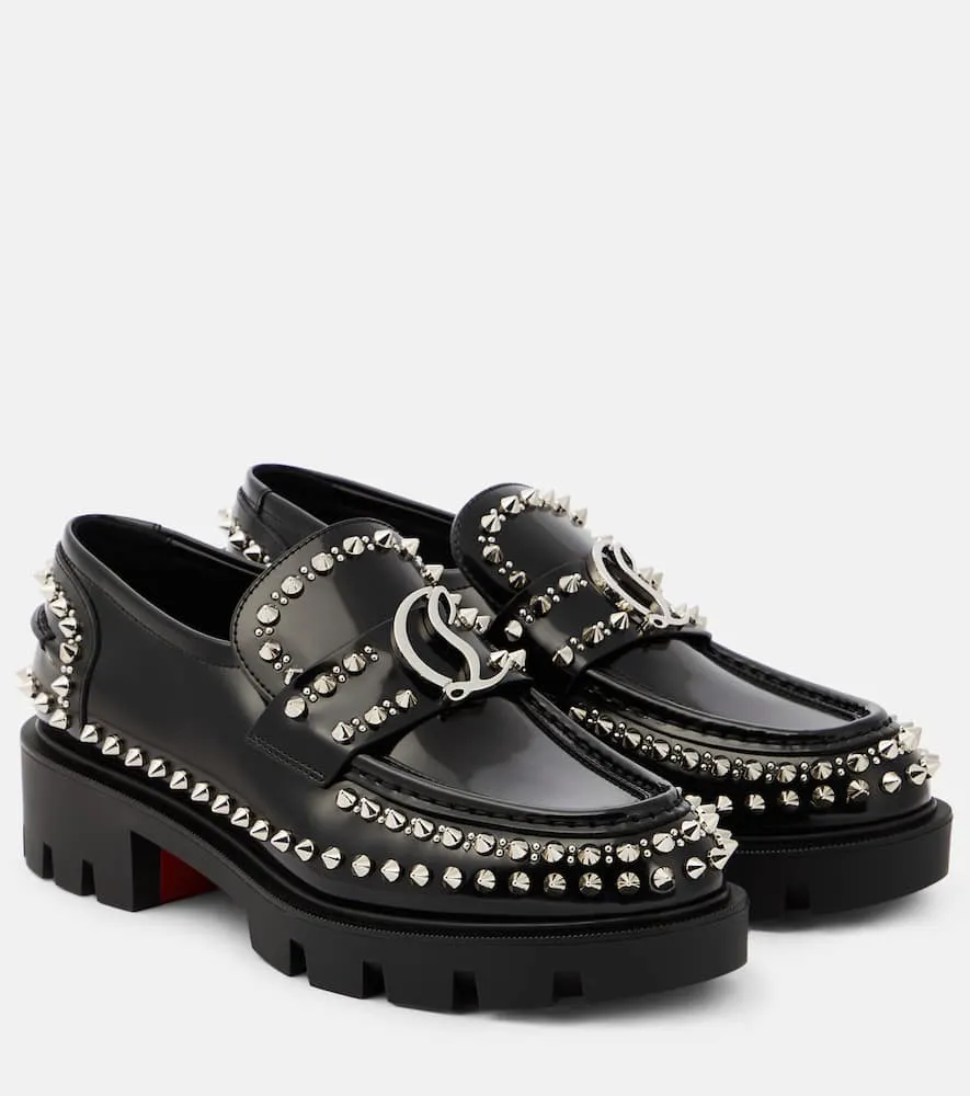 Christian Louboutin CL Moc Lug Spikes leather loafers Marmont Loafers