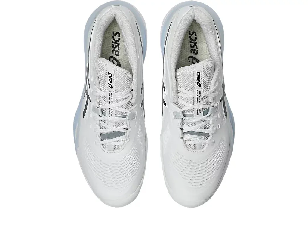 Asics Top Of The Line Running Shoe Asics Men's GEL-RESOLUTION X Tennis Shoes in White/Black