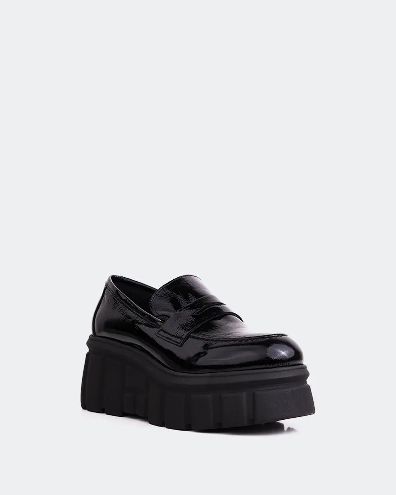 Dawson Black Naplack Preppy Loafers