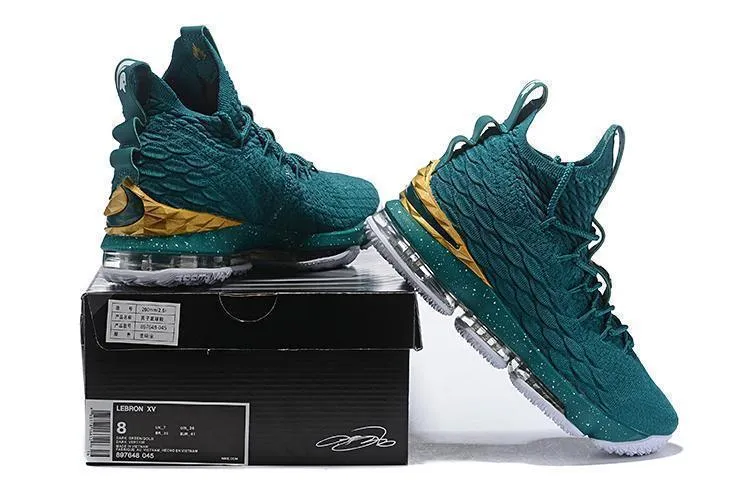 Nike Lebron XV 15 Dark Green Gold Men Shoes !!! CYBER MONDAY SALE !!! Asics Gel Kayano 30 Running Shoes