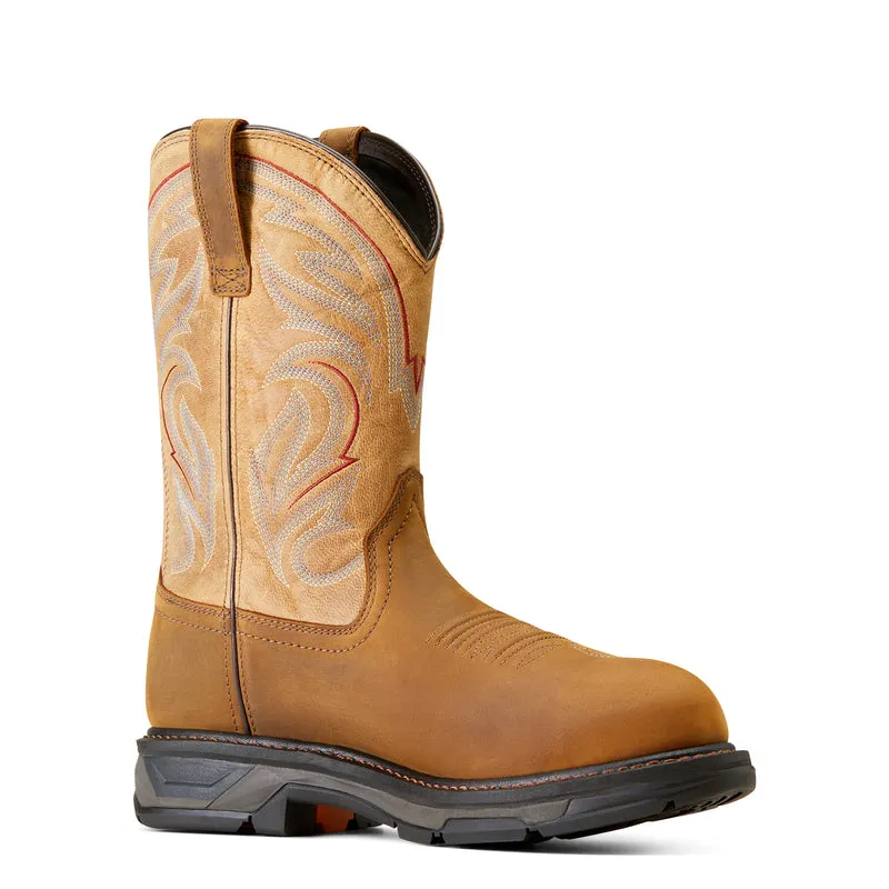 'Ariat' Men's 11" Workhog XT EH WP Comp Toe - Distressed Brown / Bravo Brown Best Lightweight Winter Work Boots