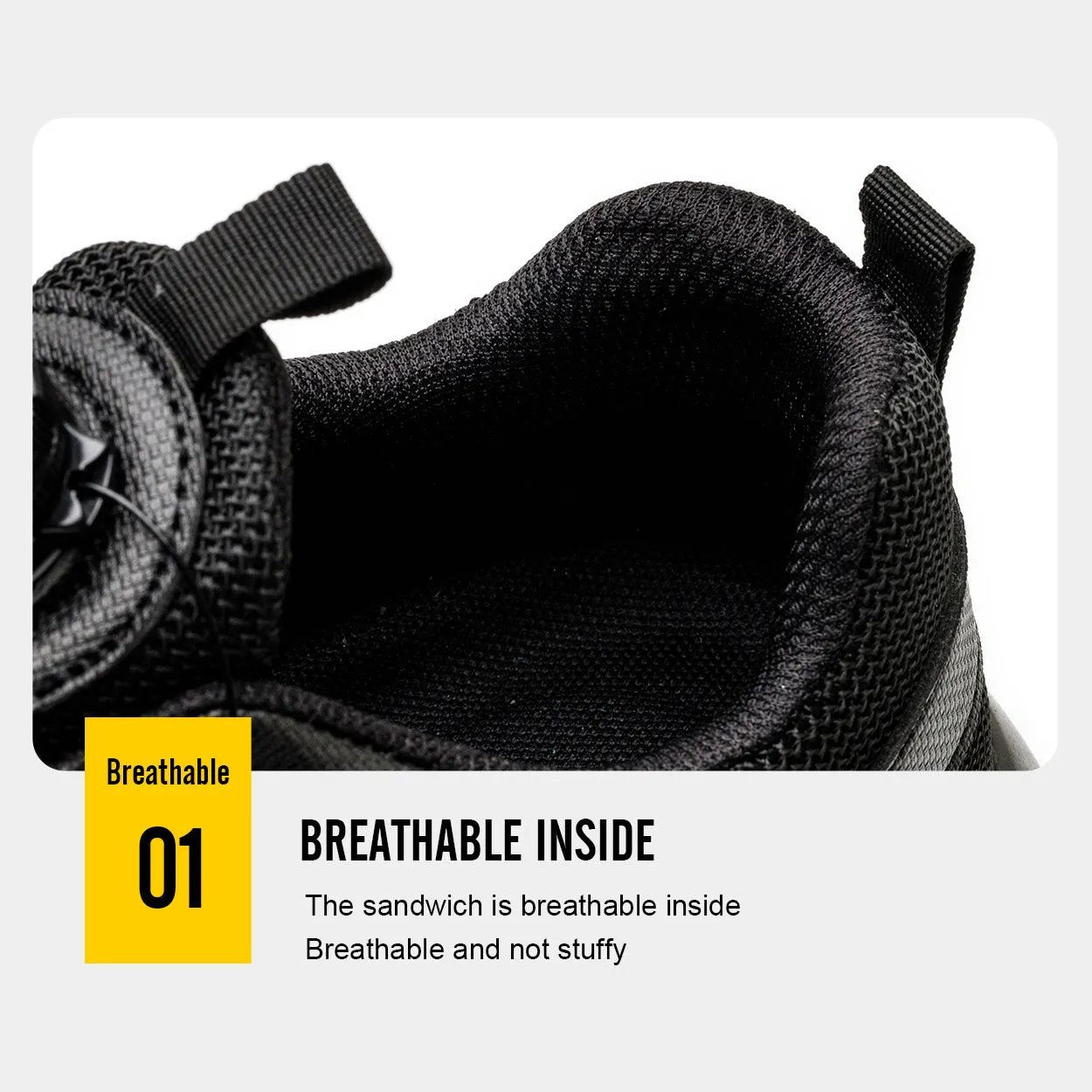 Comfortable Stylish Snap Knob Steel Toe Orthopedic Shoes W818 Work Insoles For Boots