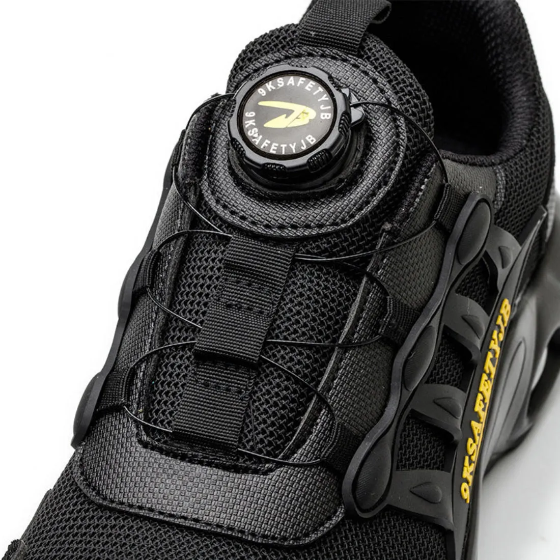 Sturdy Work Boots Comfortable Stylish Snap Knob Steel Toe Orthopedic Shoes W818