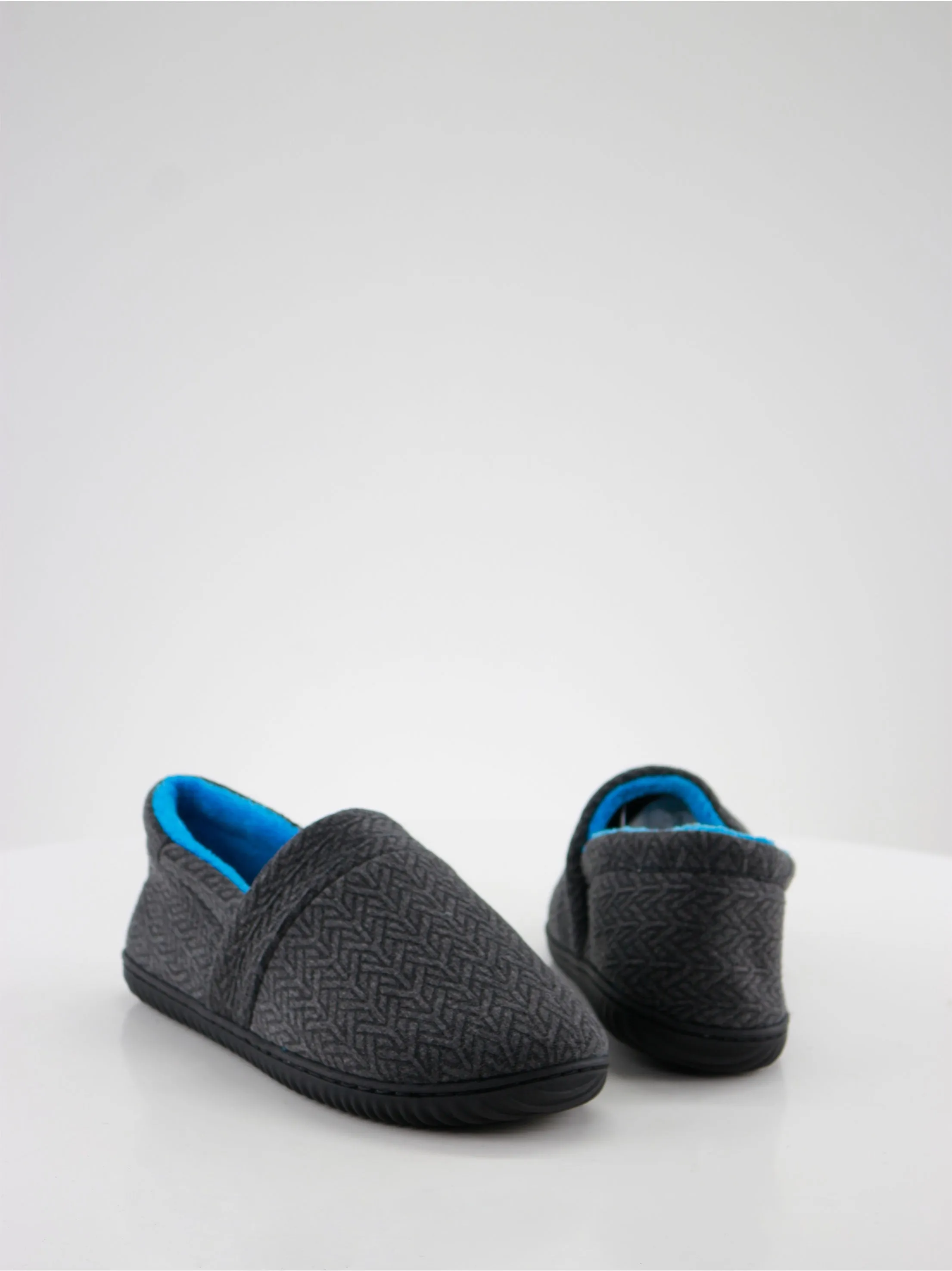 Women's Ribbed Slip On Flat Slippers,Grey Feminine Slippers