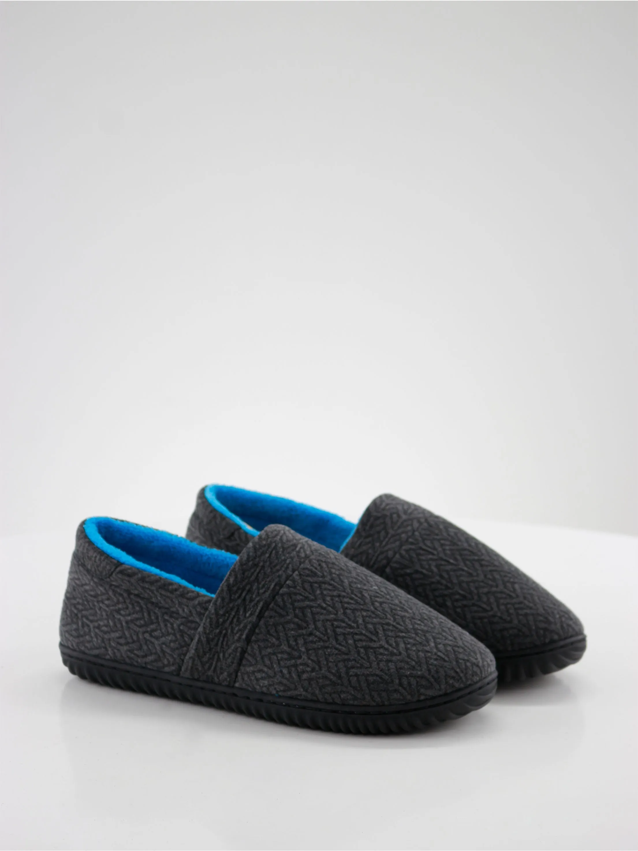 Women's Ribbed Slip On Flat Slippers,Grey Wembley Slippers