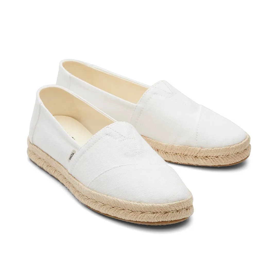 Toms Alpargata Rope 2.0 Women - White Recycled Cotton Slip On Pumps