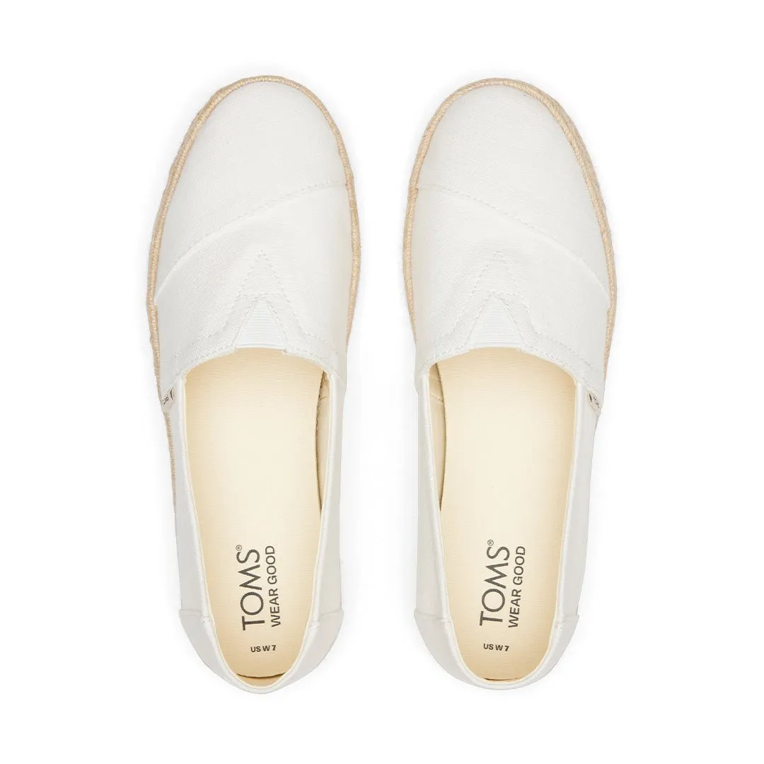Toddler Slip On Toms Alpargata Rope 2.0 Women - White Recycled Cotton