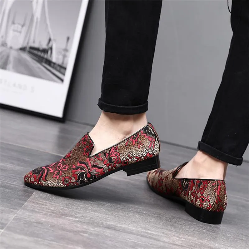 Men's Autumn Casual Loafers With Embroidery | Plus Size Boywithuke Loafers