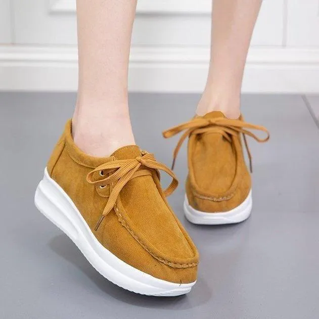 Dog Sneakers Women casual walking stitching lace up platform sneakers