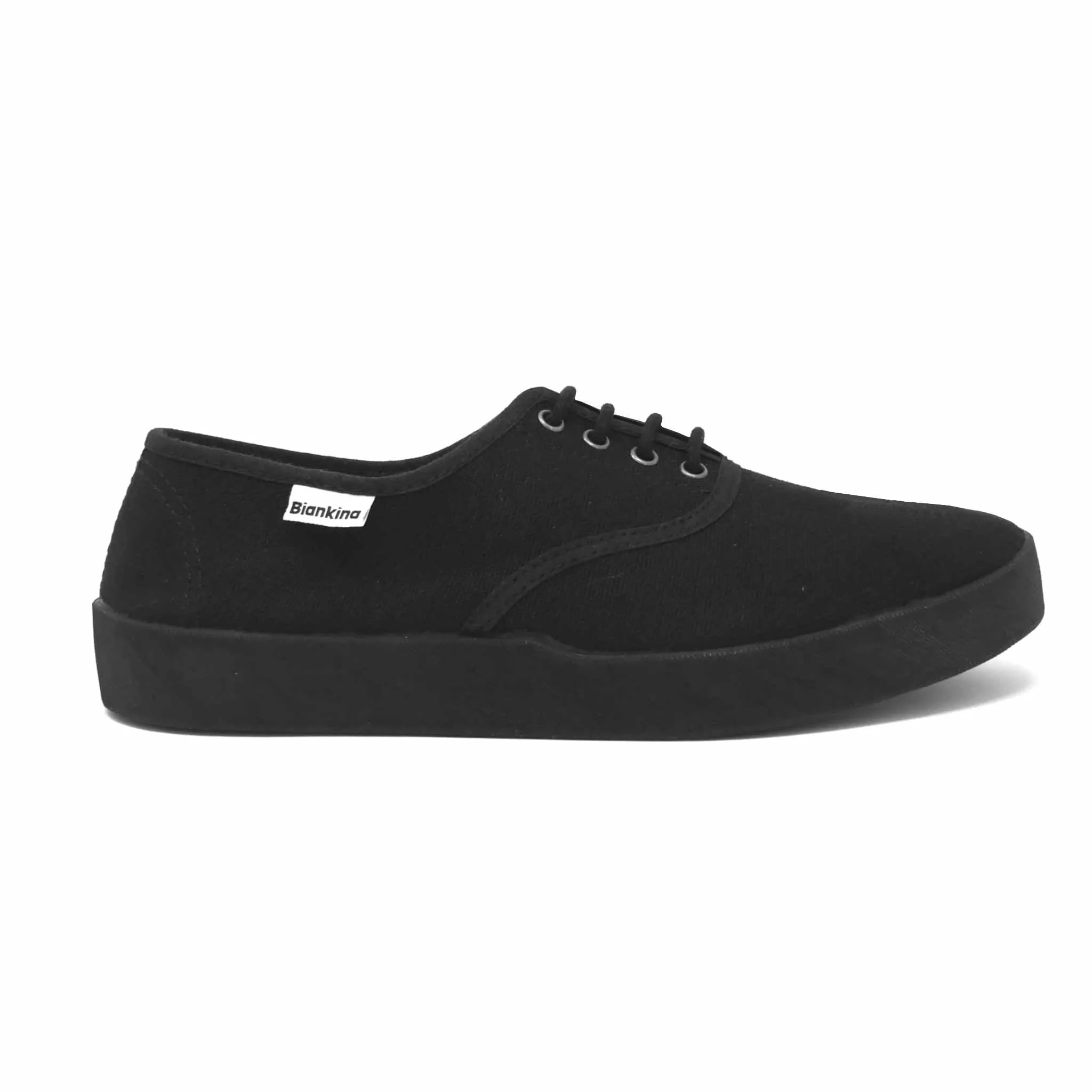 Capri Organic Cotton Canvas Plimsoll Sneakers - Black Nfl Sneakers