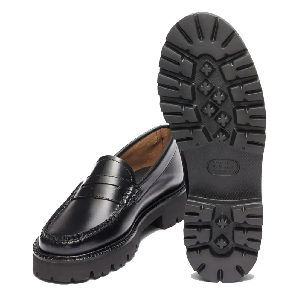 G.H. Bass Women's Whitney Super Lug Weejuns Loafer in Black Pierced Loafers