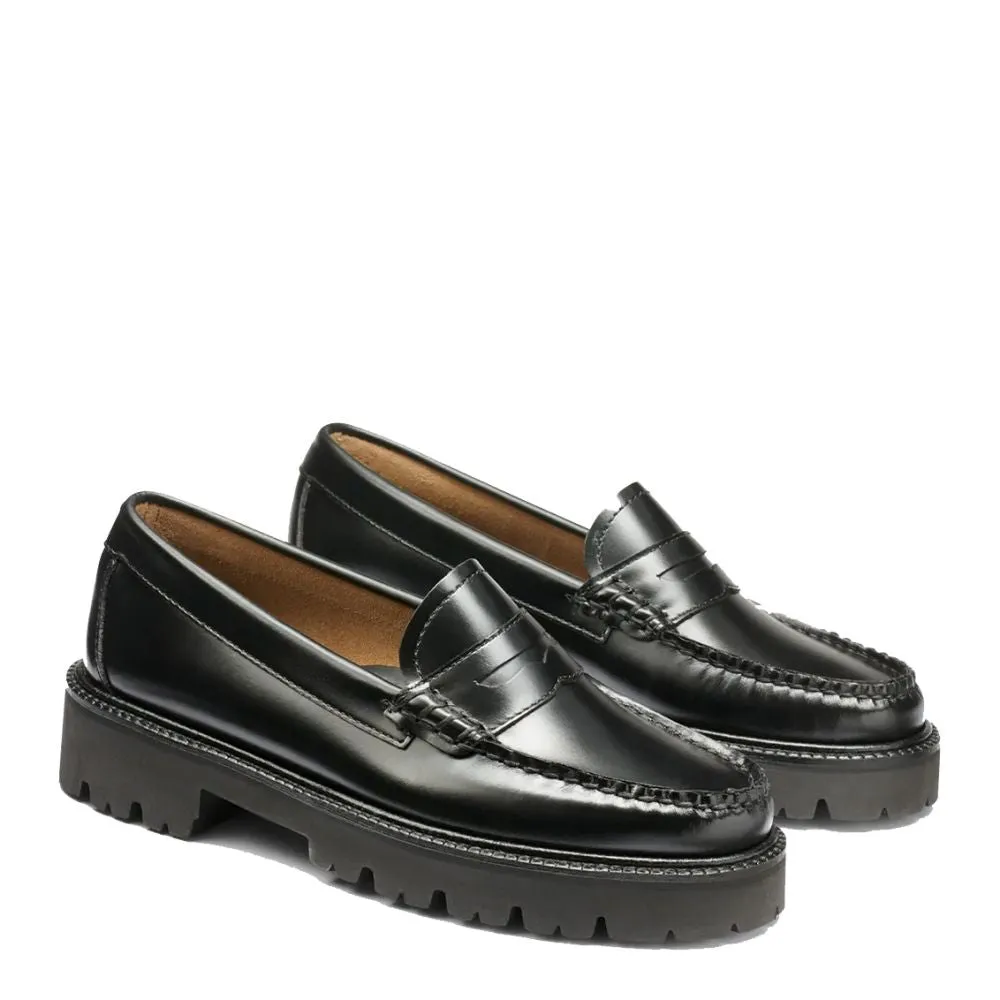 Metallic Silver Loafers G.H. Bass Women's Whitney Super Lug Weejuns Loafer in Black
