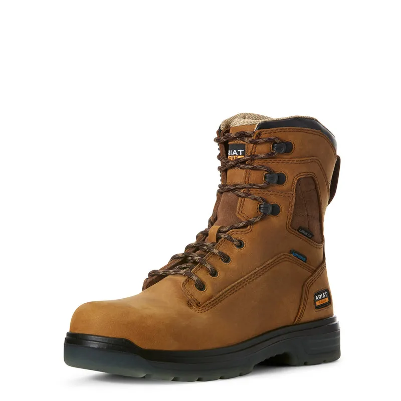 Work Boots Target 'Ariat' Men's 8" Turbo WP Carbon Toe - Aged Bark