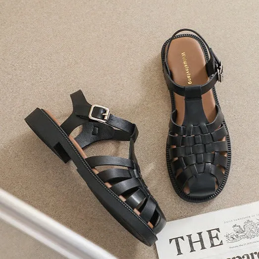 Womans Casual Closed Toe Fisherman Sandals Crochet Sandals Free Pattern