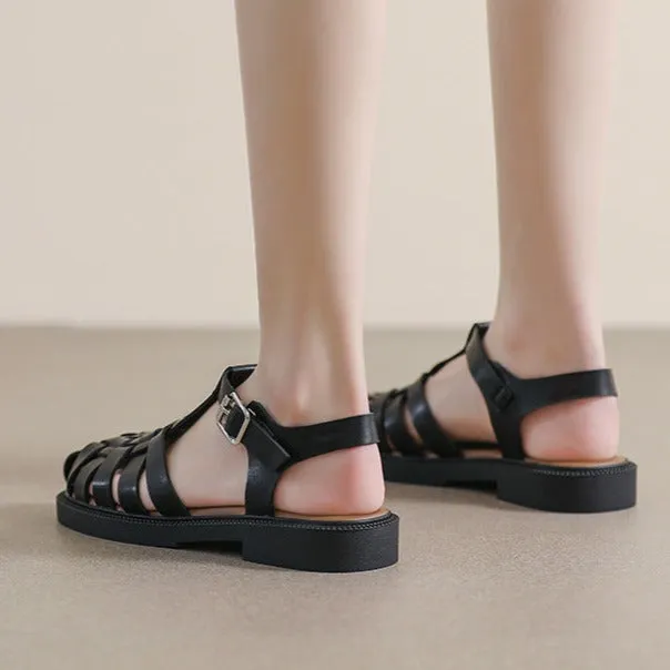 Comfort Sandals With Arch Support Womans Casual Closed Toe Fisherman Sandals