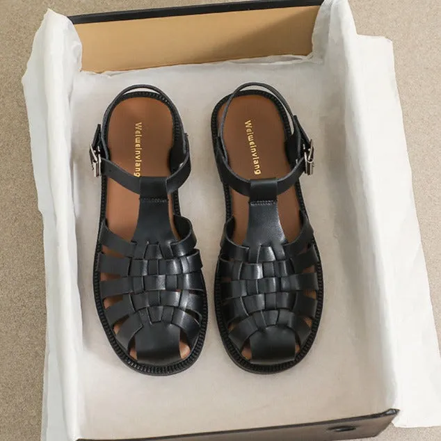 Womans Casual Closed Toe Fisherman Sandals Kiwi Sandals