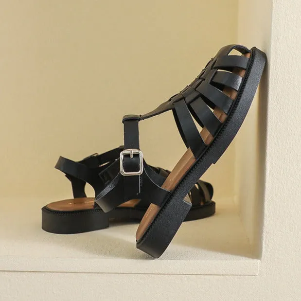 Sandals Covered Toe Womans Casual Closed Toe Fisherman Sandals