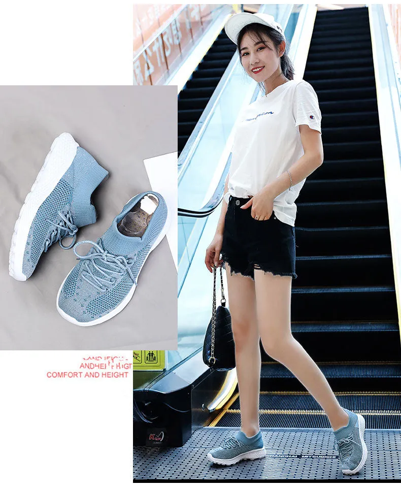 Casual Fashion Breathable Women Walking Sneakers Jeans And Sneakers