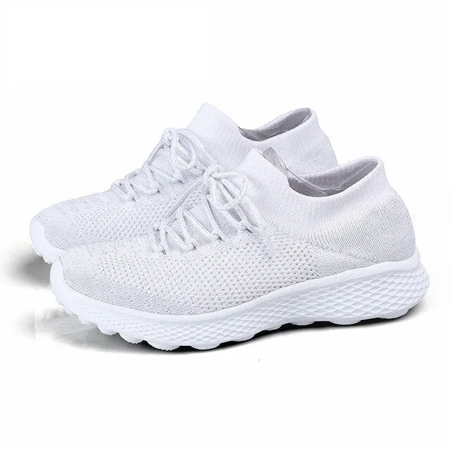 Casual Fashion Breathable Women Walking Sneakers Motorcycle Sneakers