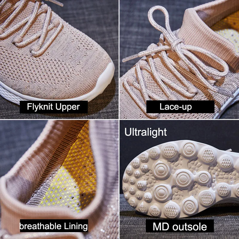 Casual Fashion Breathable Women Walking Sneakers Retail Sneakers