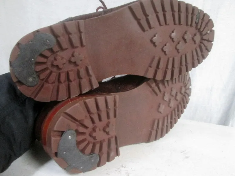 Mens MARIO VITTORIO Leather WINGTIP OXFORD Shoes 11.5 BROWN Cut-Out Penny Loafers With Suit