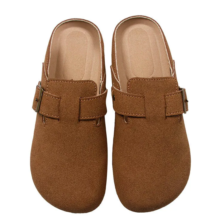 Split Toe Loafers Killreal Women Flats Backless Loafers Shoes Slip On Slippers Casual Shoes