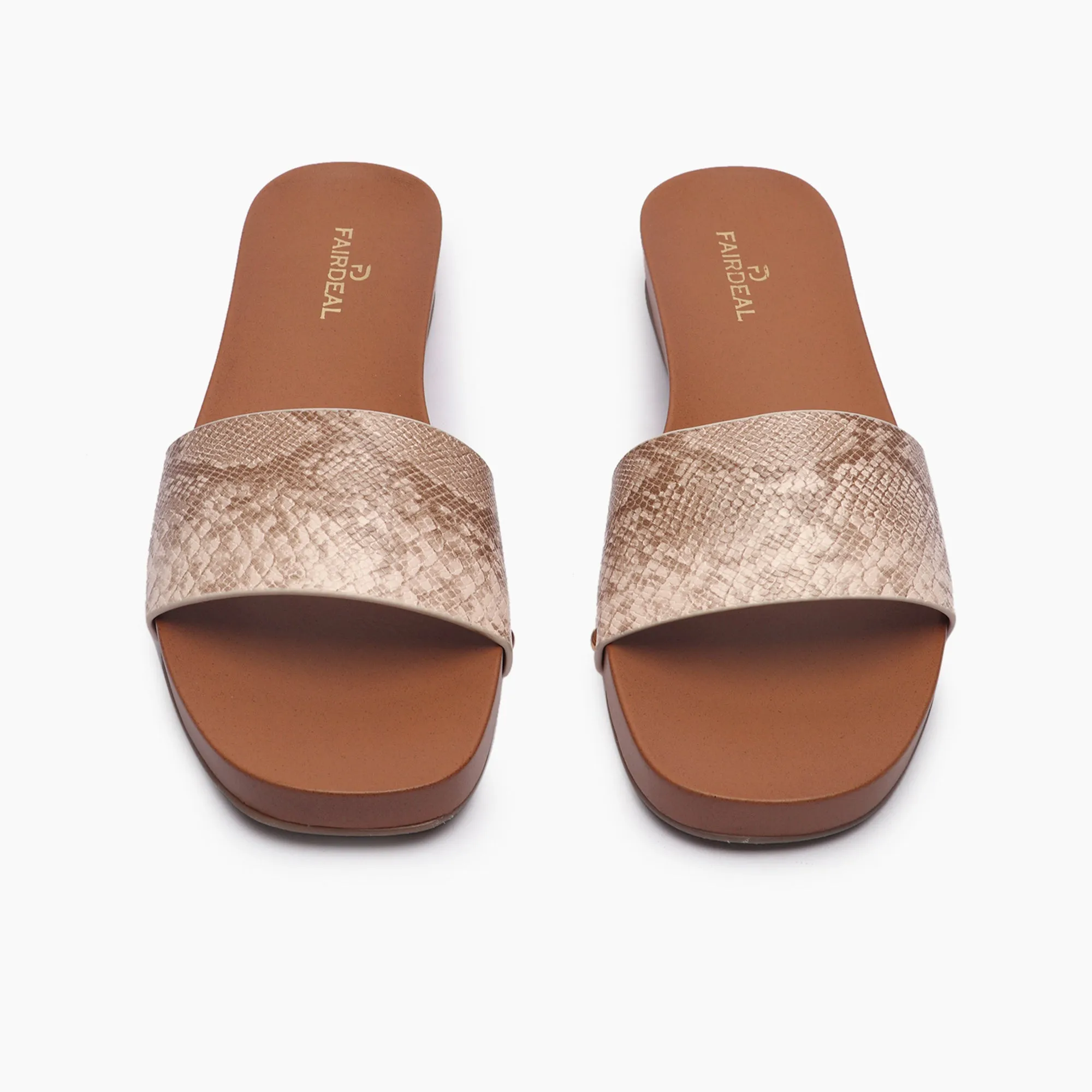 Elevated Textured Slip Ons Fuzzy Slip