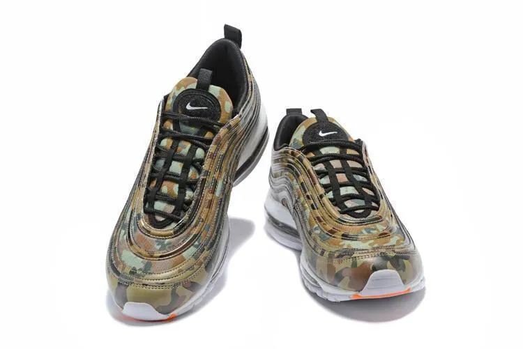 Nike Air Max 97 Camouplage Coffe Green Shoes Sale Size US 7-11 Asics Running Shoes Neutral Runners