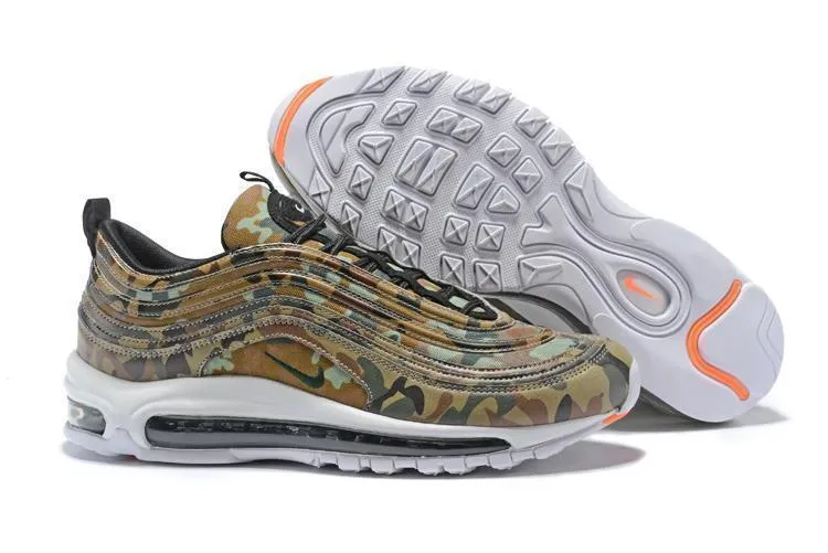 Nike Air Max 97 Camouplage Coffe Green Shoes Sale Size US 7-11 Asics Best Running Shoes 2017