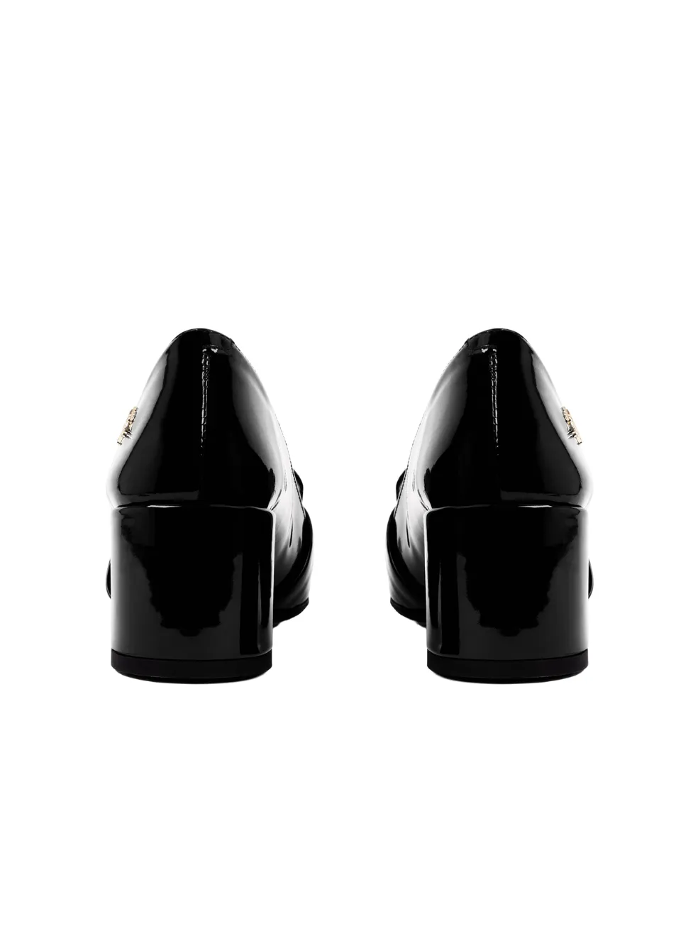 Enchant Block Heel Loafers Prada Brushed Leather Loafers