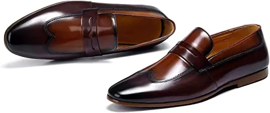 Good Light Work Boots Men's Casual Wingtip Penny Loafers