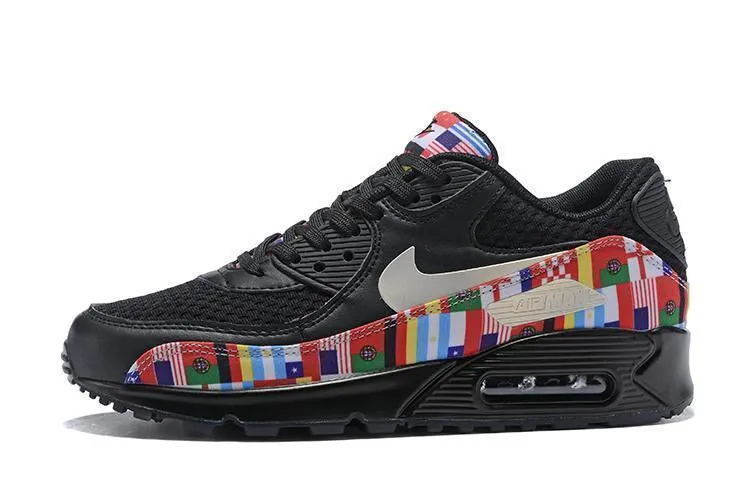 Nike Air Max 90 'One World Black' Shoes Sneaker Sale Men Size US 7-11 Asics Narrow Shoes