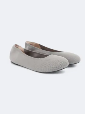 Women's Textured Ballerinas,Grey Garavani Flat Shoes