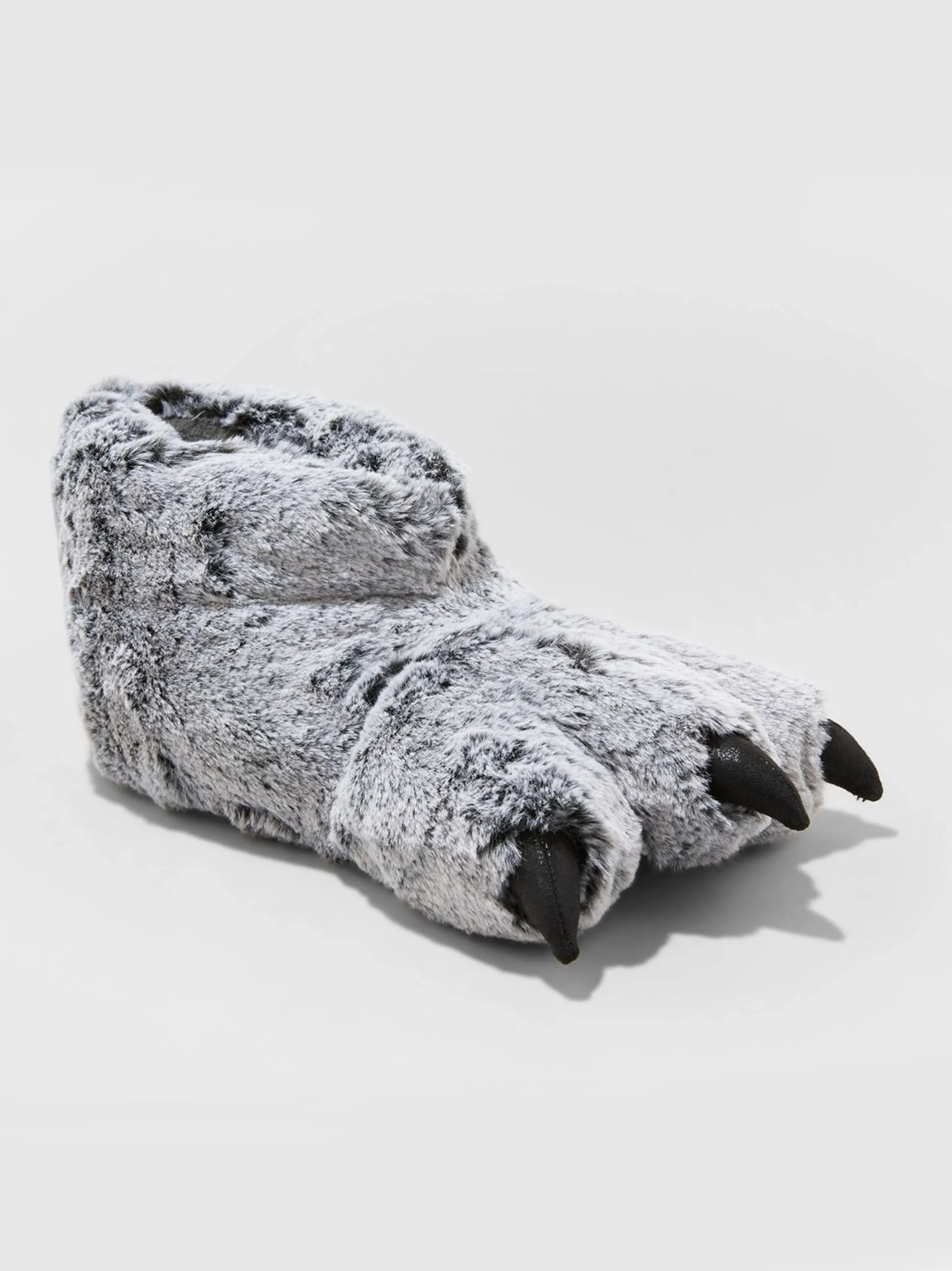 Slippers Stylish Women's Mermaid Faux Fur Slippers,Grey