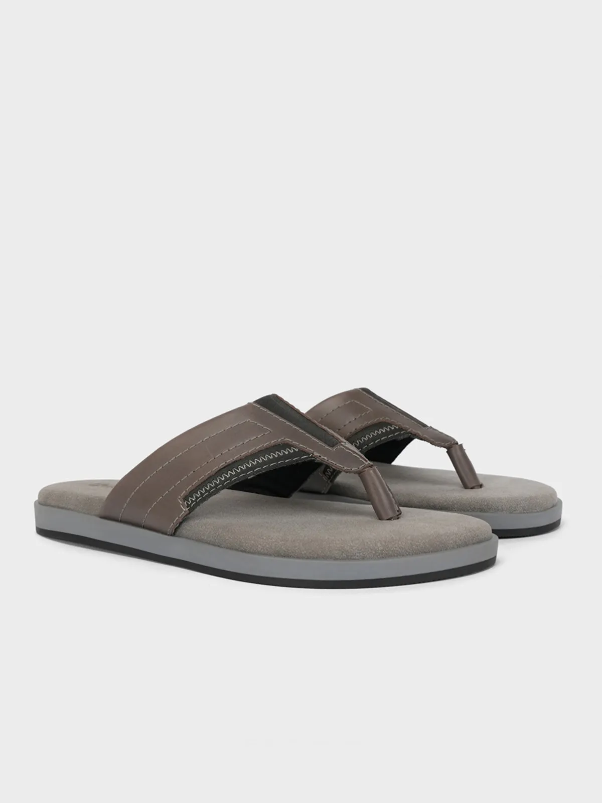 Mens "RAMSEY" Open Toe Comfy Slippers Open Toe Slides