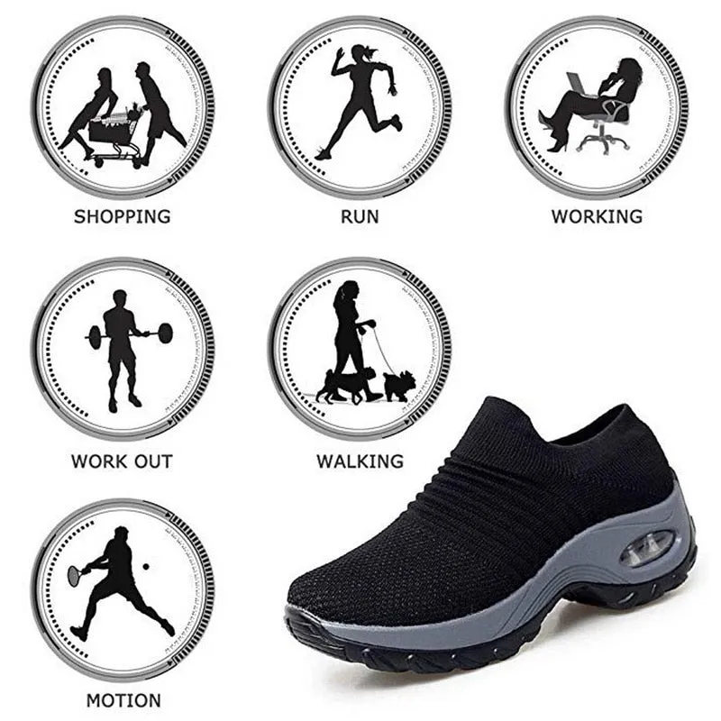 Leather Low Top Sneakers Fashion Breathable Mesh Casual Shoes Platform Sneakers