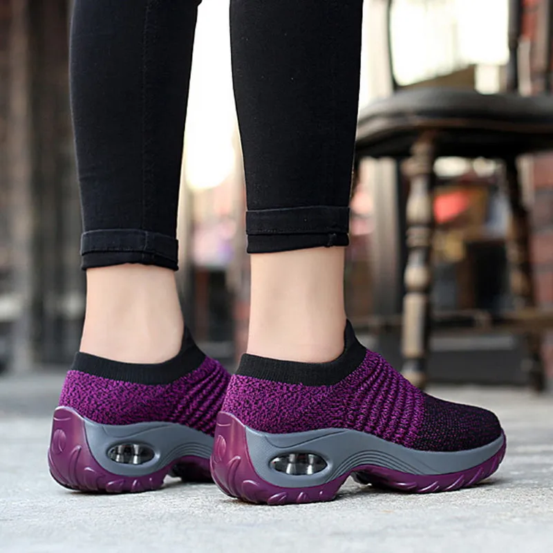 Best Sneakers For Arch Support Fashion Breathable Mesh Casual Shoes Platform Sneakers