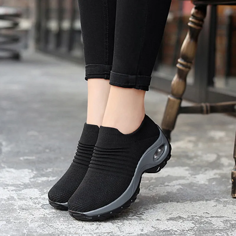 Sock Sneakers Fashion Breathable Mesh Casual Shoes Platform Sneakers