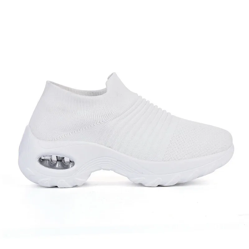 Fashion Breathable Mesh Casual Shoes Platform Sneakers
