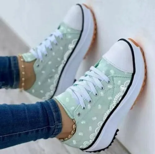 Fashion Pattern Canvas Women Sneakers Casual Sport Shoes Shoes Sneakers Converse