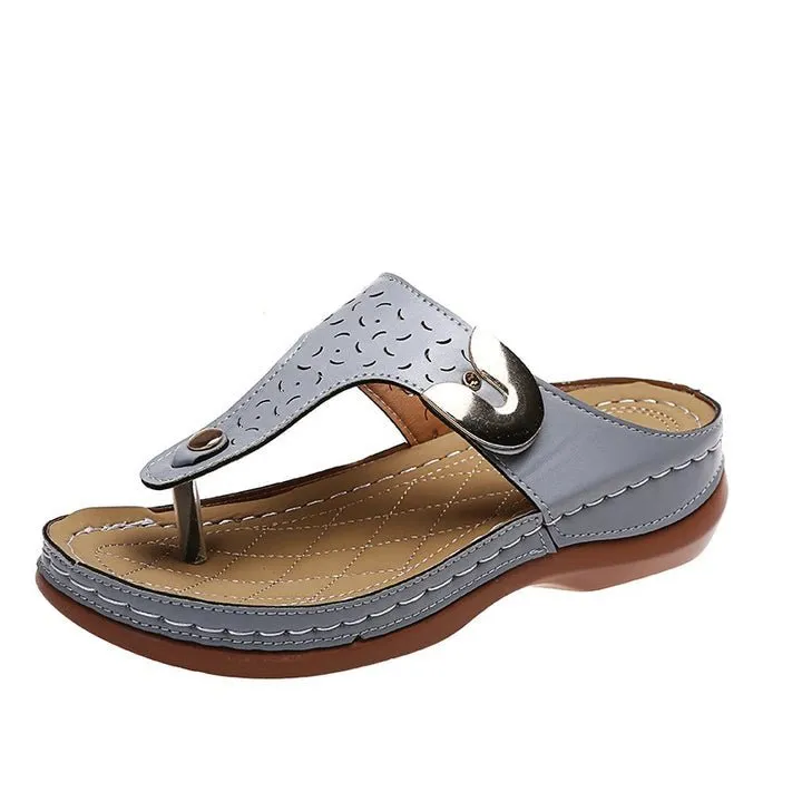 Towel Flip Flops Roman Ladies Casual Wedges Flip Flops