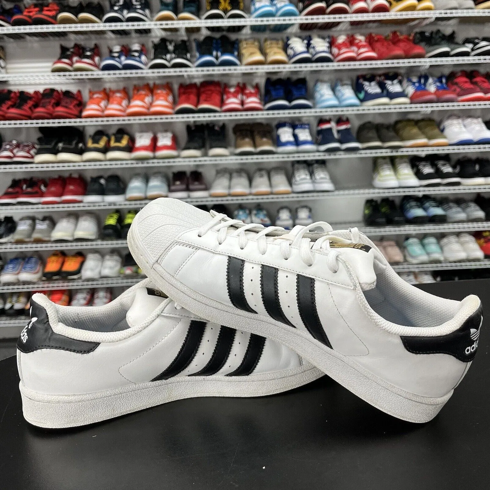 Adidas Superstar Cloud White Core Black C77124 Men's Size 10 Missing Insoles Adidas Shoes Styles