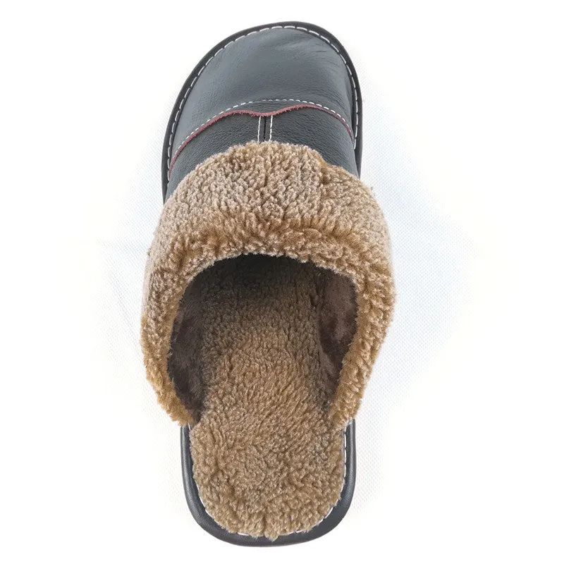 Mademoiselle Vs Ballet Slippers Fayuekey New Fashion Winter Leather Home Slippers Men Indoor\ Floor Outdoor Slippers Warm Cotton Plu